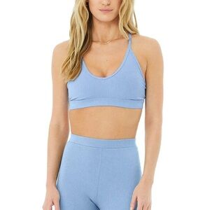 ALO Yoga Ribbed Blue Skies Sports Bra
